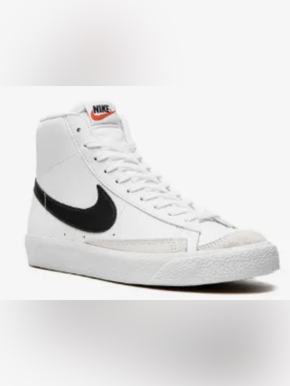 NIB Nike Blazer Mid 77 Youth Sz 7 (W8.5/M7)White/Black Sneakers